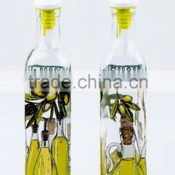 TW66K68 glass oil vinegar bottle with printing