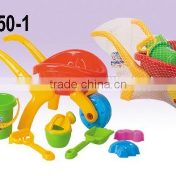 Wheel Barrow Play Set,Beach Toy Set With Varied Sand Molds,Beach Tools