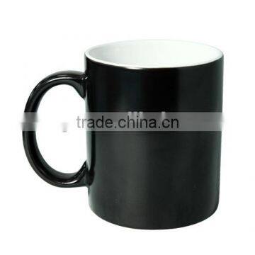 11OZ black magic ceramic mug with inner color for holiday gift