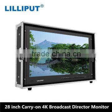 Metal Housing 4K Ultra Resolution Lilliput 28 inch 3G-SDI HDMI Monitor