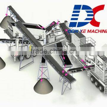 Marble mobile stone crushing line