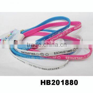 custom logo print polyester elastic sport headband
