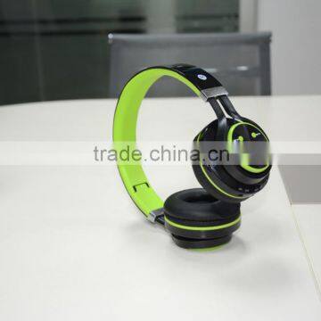 Hot sales wireless sd card bluetooth headset stereo with mp3 fm radio player for laptop