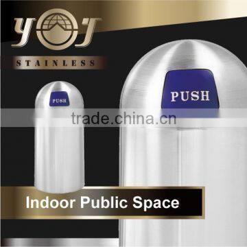 Hospital Large Round Stainless Steel Paint Public Waste Bin