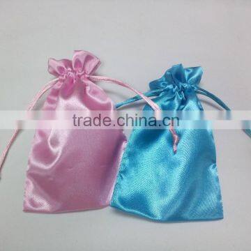 custom unique satin jewelry bag with drawstring