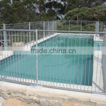 Frame square pipe pool fence with 8mm dia. steel wire infilled