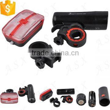 LED bicycle Light kit 3W LED bicycle front light and 13 LED Bike tail light