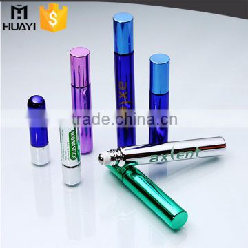 different capacity empty UV process glass roll on bottle