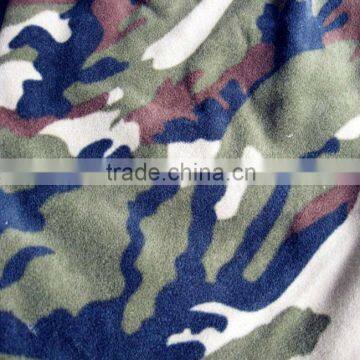 printed both side brushed coral fleece fabric