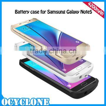 External Backup Battery Case 4200mah Battery Case for Samsung Galaxy Note 5