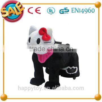 Hot!!! HI CE 2015 funny cartoon plush animal electric riding scooter motor toy for kids