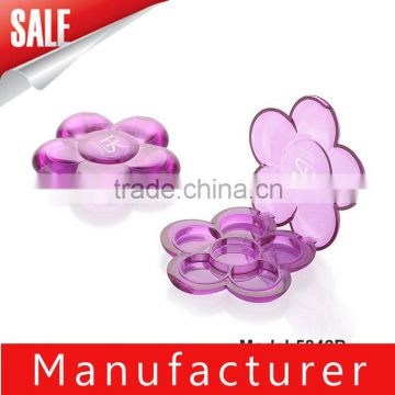 Empty Cute Purple Flower Shape Plastic Lip Balm Container