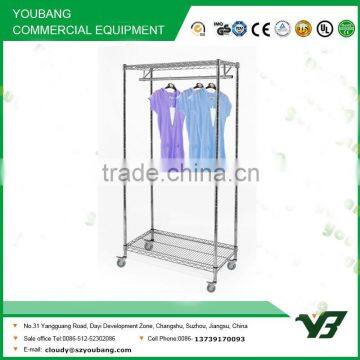 2015 Hot Sell NSF 2 Layer Chrome Living Room Wire Clothing Shelf Rack (YB-WS041) photo-2