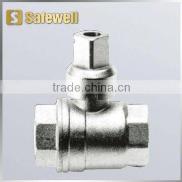 C.P. Full-flow Brass Ball Valve M.F. with Square Cap 13*13