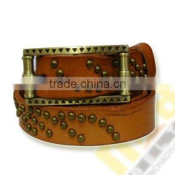 studs men's brown leather Belt