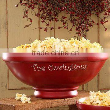 Old Fashioned Red Popcorn Bowl Set