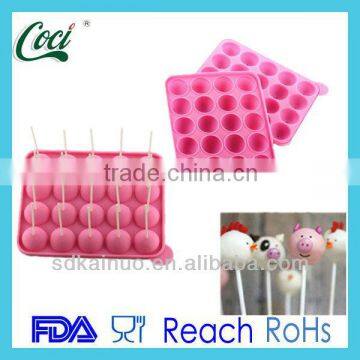 Lollipop shaped custom silicone dog cake molds