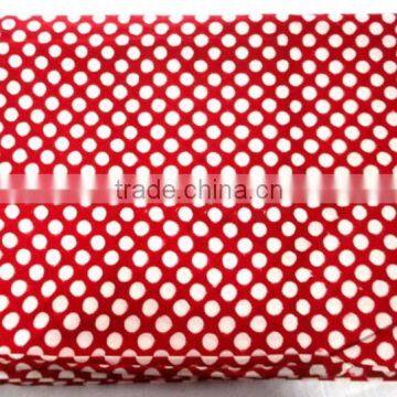 RTHCF-23 White On Red Polka Dots Leaf 100% Export Quality fabric Wooden block printed cotton Traditional manufacturer Suppliers