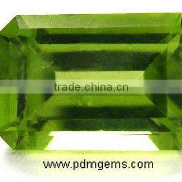 Peridot Gemstone Faceted Octagon