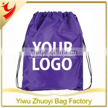 Promotional 210D Polyester Imprinted Custom Cinch Up Backpack with Drawstring