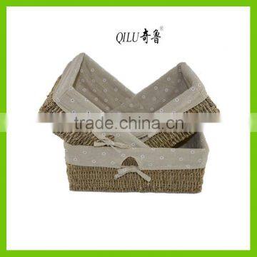 Natural Seagrass on Wire Frame Storage Basket photo-2