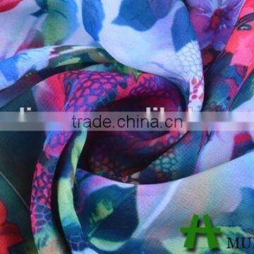 Mulinsen Textile Woven Imitation Digital Printing 75D Plain Chiffon Fabric photo-2