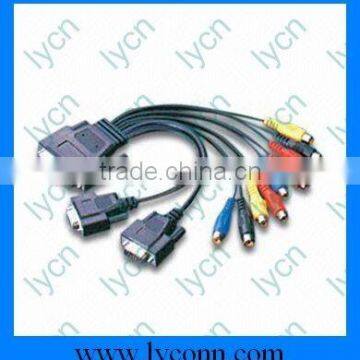 D-sub cable with RCA headers video cable