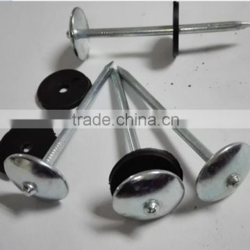 galvanized umbrella head roofing Common nail ( 2 -1/2" x 9mm ) with plastic washer Boa sorte Trade ssurance sinolink