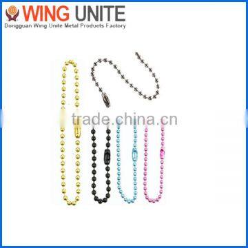 High Quality metal brass,iron metal bead chain in various color