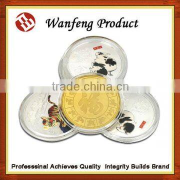 best customized metal plain gold coins producer