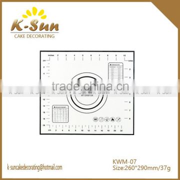 Basic bakery tools 260*290mm silicone cake measure mat heat-insulated mat