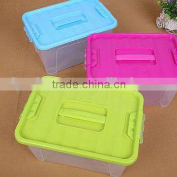 Fashion Plastic storage box with handle lid