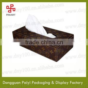 Handmade decorateion fancy leather box facial tissue box
