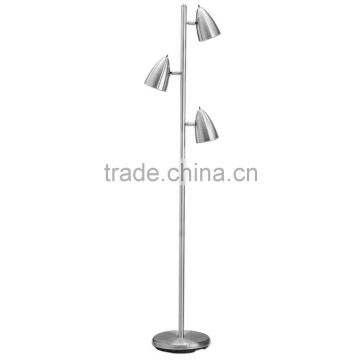 rotary switch on lampshade 3-heads modern floor lamp