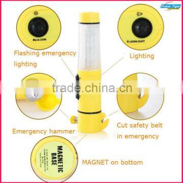 Auto Yellow Car Emergency Survival Hammer With Magnet On Bottom