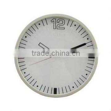 15" Plastic wall Clock with glass print& quartz wall clock& promotional wall clock