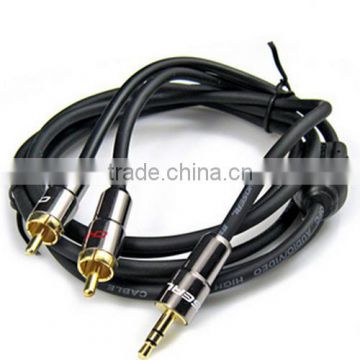 Choseal Q565A Gold Plated 3.5mm Male Stereo Plug to 2 RCA audio Cable