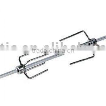 Electric motor barbecue grill rods