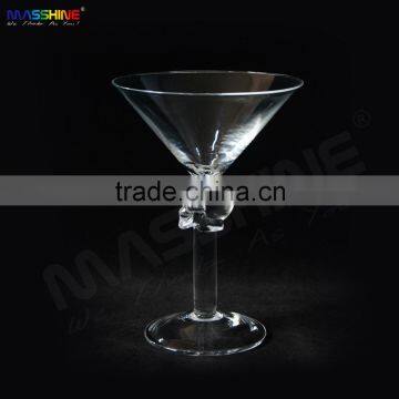 Transparent Skull Stem Cocktail Glass
