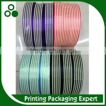 STRIP PRINTED MULTI COLOR POLYESTER RIBBON ON ROLL