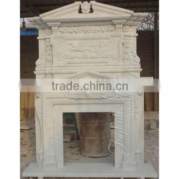 Natural Stone Luxury Double Fireplace Mantel