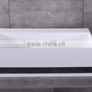 New Hot Artificial Stone Resin Basin for Bathroom ,Wall Mounted Acrylic Solid Surface Wash Basin photo-4