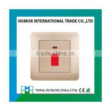 45A wall switch socket with neon good quality