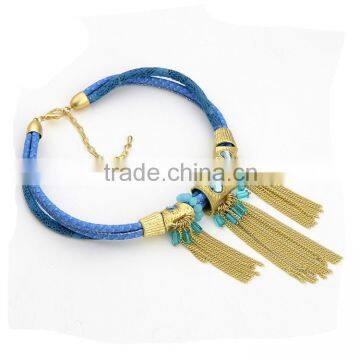 Choker Statement Necklace With Tassel