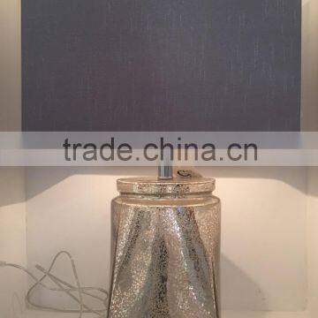 unique design glass jar table lamp with dark purple silk rectangular lamp shade for living room decorative SAA CE UL