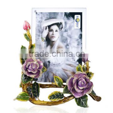 RORO Beautiful Life rose crystal glass enamel photo frame picture frame