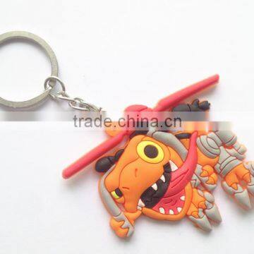 Wholesale Funny Animation Printing Soft Rubber Key chain PVC Metal key ring China Supplier