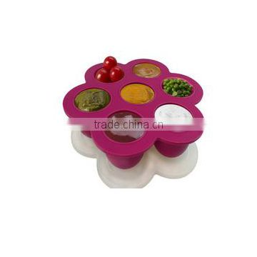 FDA,FLGB Approved ice cube tray,silicone rubber Baby food supplement Box