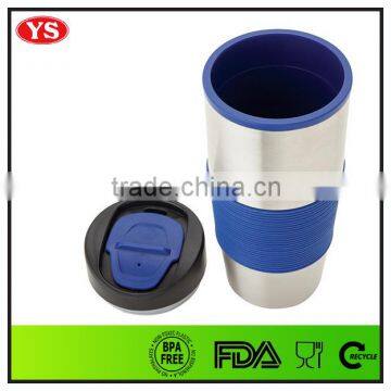 16oz Double Wall Insulated Silicone Stainless Steel Mug photo-5