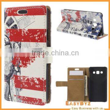 For samsung galaxy a3 wallet case, for samsung a3 leather case